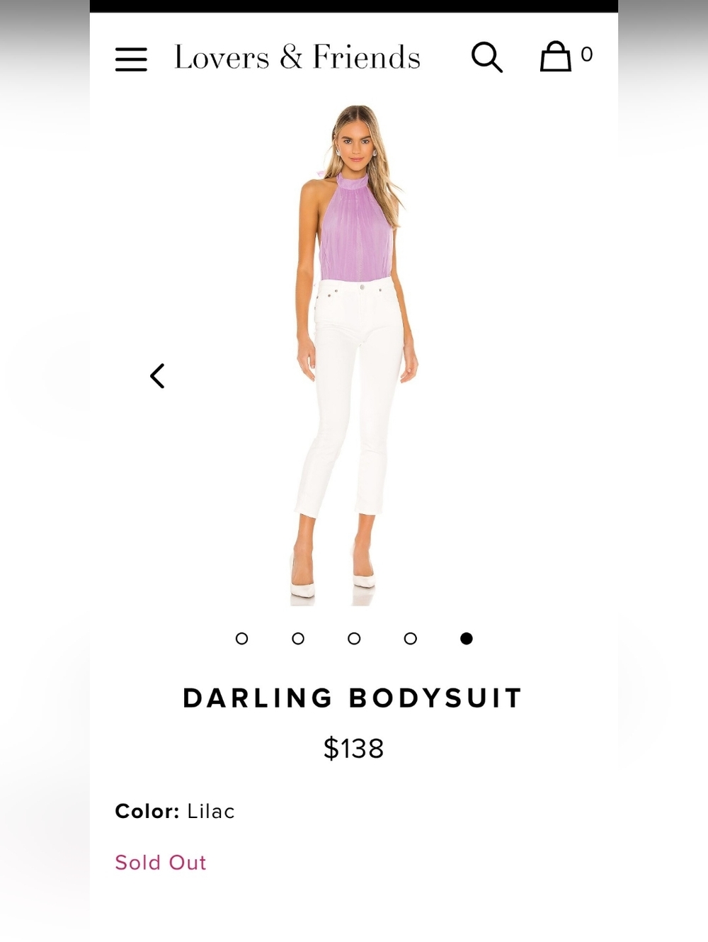 Lovers + Friends Lilac Darling Bodysuit Size XS - Picture 2 of 12